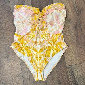 Zimmermann Yellow and Pink One Piece Swimsuit